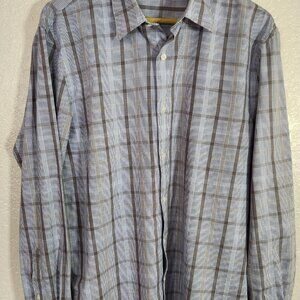 Perry Ellis Men's Dress Shirt Large Long Sleeve Button up